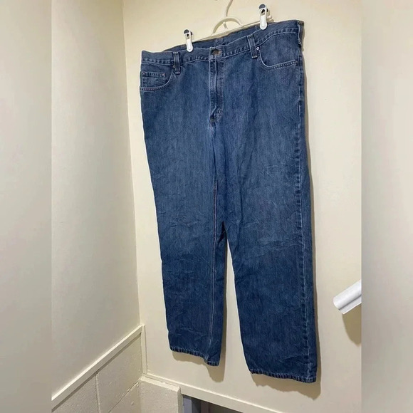 Carhartt Men’s Y2K Casual Denim Blue Jeans Traditional fit Straight Leg size 44W - Picture 3 of 16